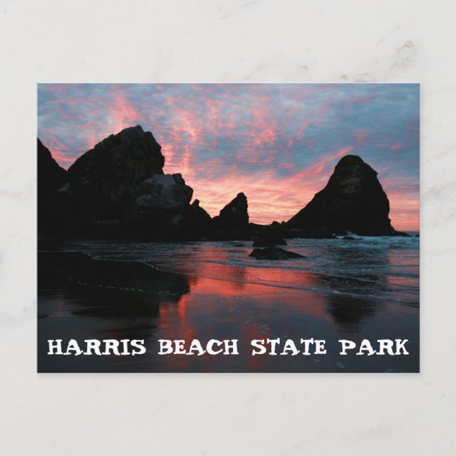 Postal Parque estatal Oregon Coast Sunrise Harris Beach (Anverso)