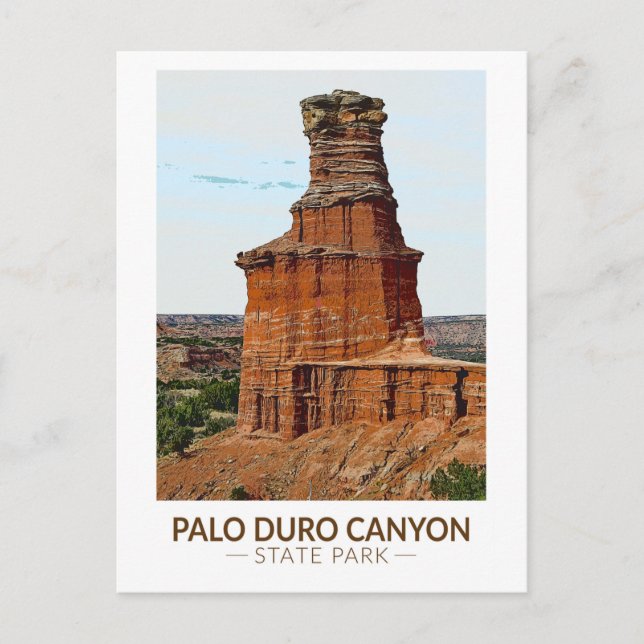 Postal Parque Estatal Palo Duro Canyon Arte Texas (Anverso)