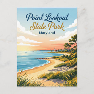Postal Parque Estatal Point Lookout Maryland