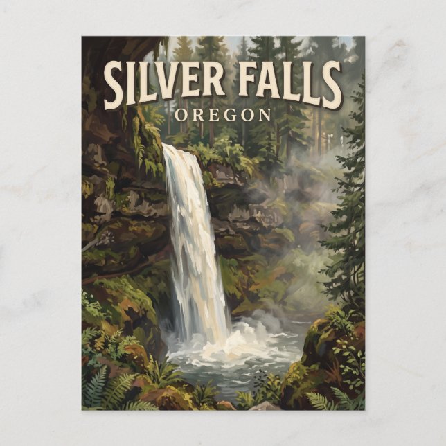Postal Parque Estatal Silver Falls Silverton Oregon (Anverso)