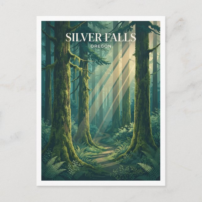 Postal Parque Estatal Silver Falls Silverton Oregon Recue (Anverso)