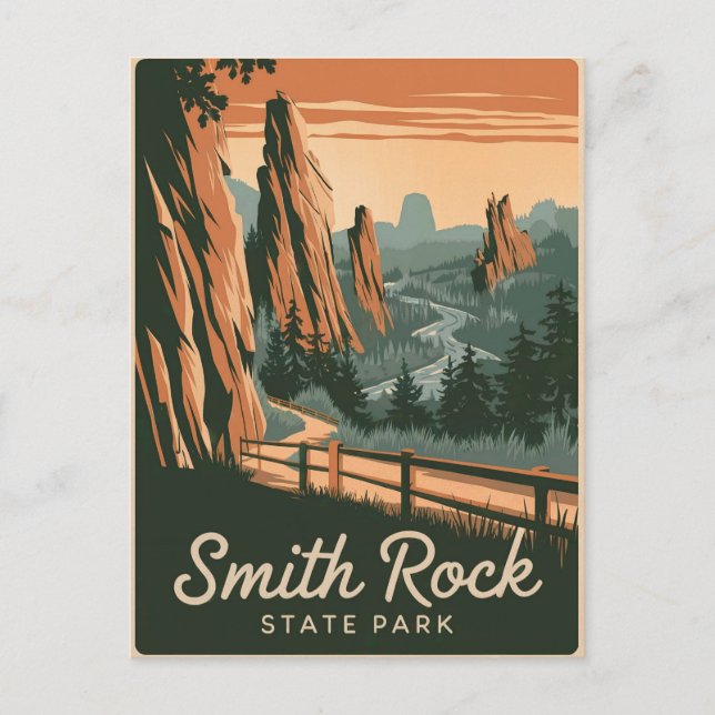 Postal Parque estatal Smith Rock Vintage (Anverso)