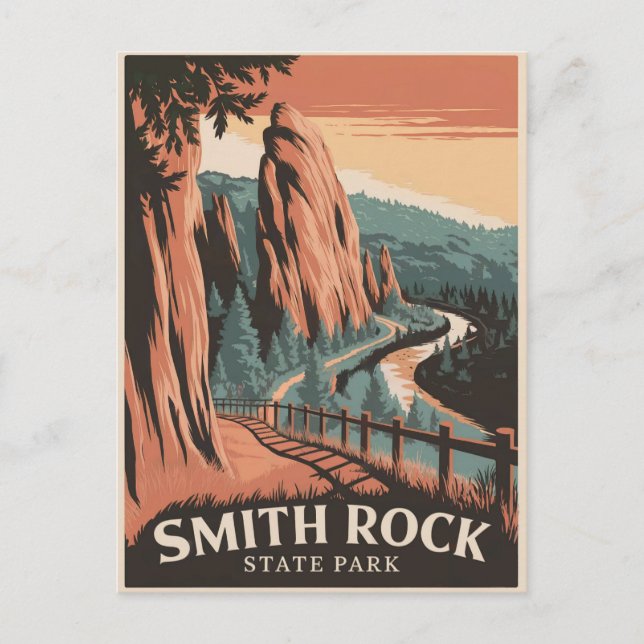 Postal Parque estatal Smith Rock Vintage (Anverso)