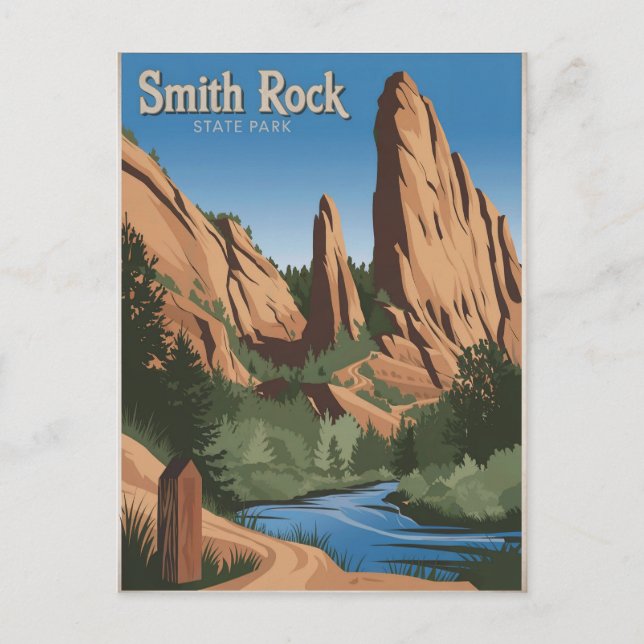 Postal Parque estatal Smith Rock Vintage (Anverso)