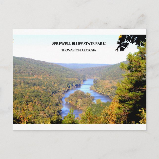Postal PARQUE ESTATAL SPREWELL BLUFF - Thomaston, Georgia (Anverso)