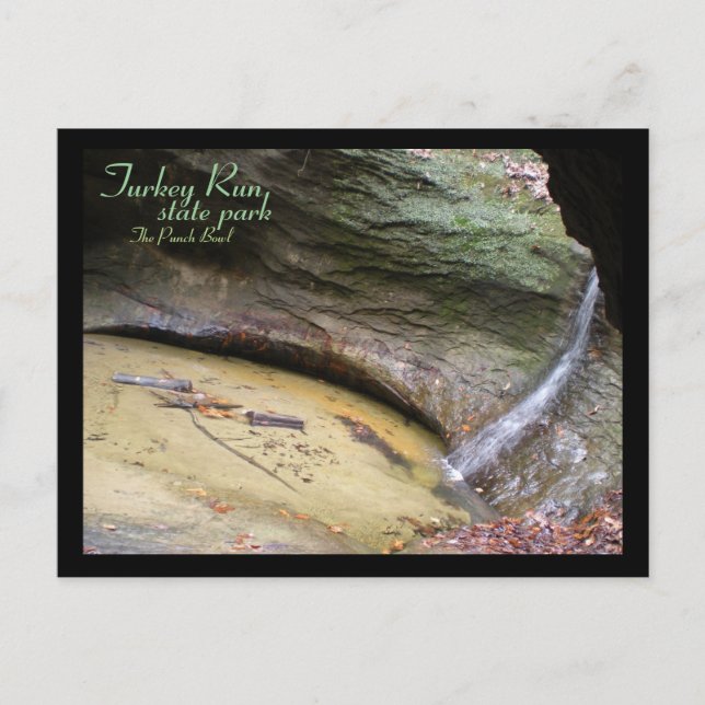 Postal Parque estatal Turquía Run, Punch Bowl (Anverso)