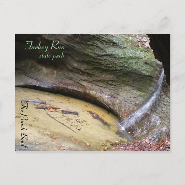 Postal Parque estatal Turquía Run, Punch Bowl (Anverso)