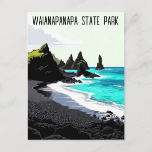 Postal Parque Estatal Waianapanapa Maui Hawaii Viajes