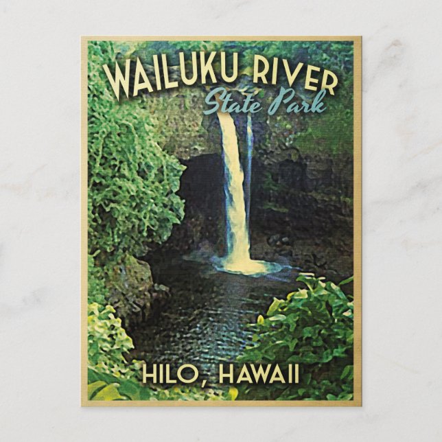 Postal Parque estatal Wailuku Hawaii (Anverso)