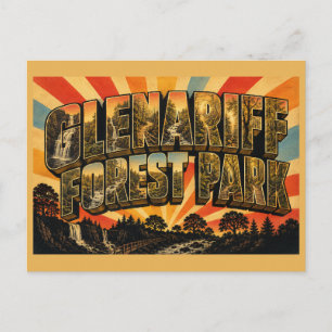 Postal Parque Forestal Glenariff Irlanda del Norte Vintag