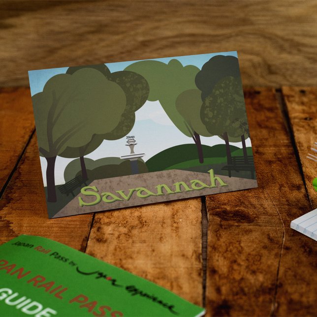 Postal Parque Forsyth en Savannah, Georgia (Subido por el creador)