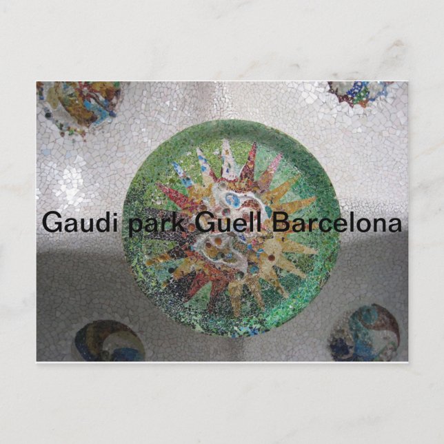 Postal Parque Gaudí Güell Barcelona (Anverso)