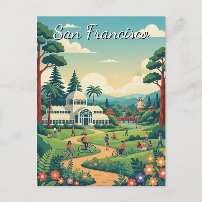 Postal Parque Golden Gate de San Francisco (Anverso)