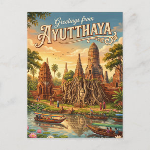 Postal Parque Histórico de Ayutthaya Tailandia