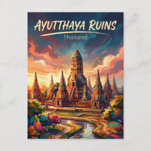 Postal Parque Histórico de Ayutthaya Tailandia