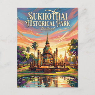 Postal Parque Histórico de Sukhothai Tailandia