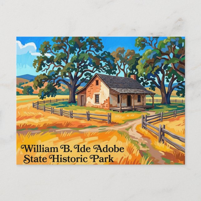 Postal Parque Histórico Estatal Adobe William B. Ide (Anverso)