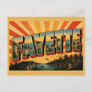 Postal Parque Histórico Estatal Fayette MI Arte de Viaje