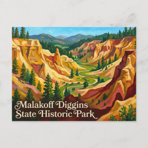Postal Parque Histórico Estatal Malakoff Diggins Californ