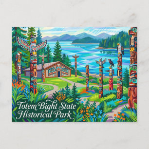 Postal Parque Histórico Estatal Totem Bight Alaska