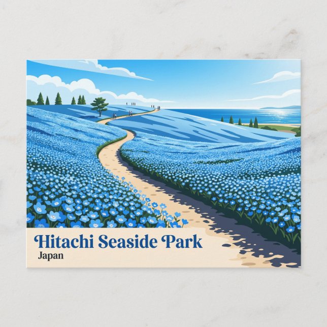 Postal Parque Hitachi Seaside Japón (Anverso)