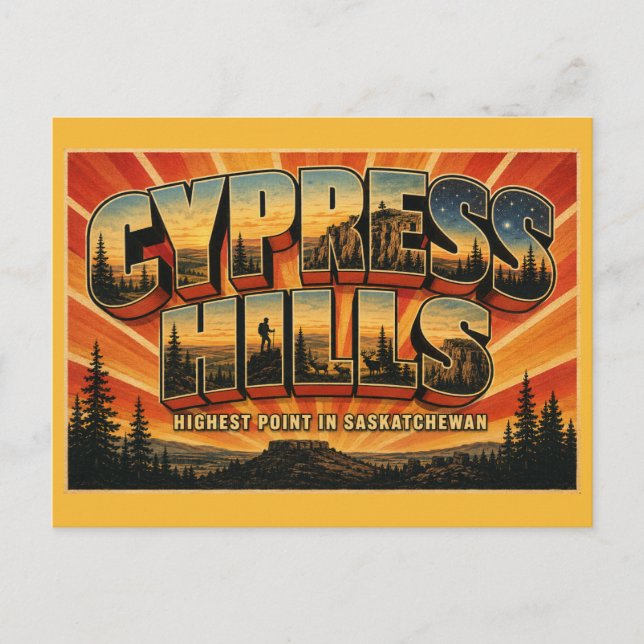Postal Parque Interprovincial Cypress Hills Saskatchewan  (Anverso)