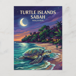 Postal Parque Islas Tortuga Malasia