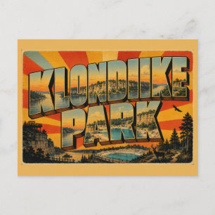 Postal Parque Klondike Missouri Lago de Cantera Acantilad