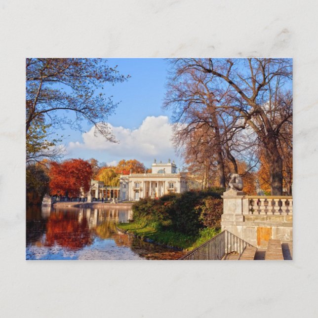 Postal Parque Lazienki en Varsovia (Anverso)