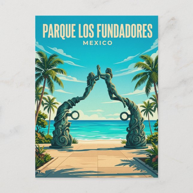 Postal Parque Los Fundadores México (Anverso)