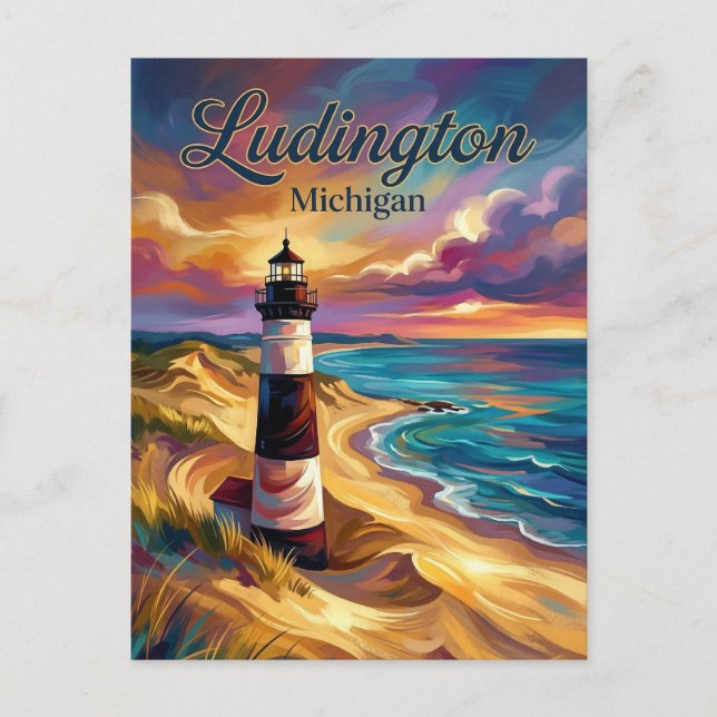 Postal Parque Ludington Michigan (Anverso)