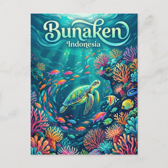Postal Parque Marino Bunaken Indonesia (Anverso)