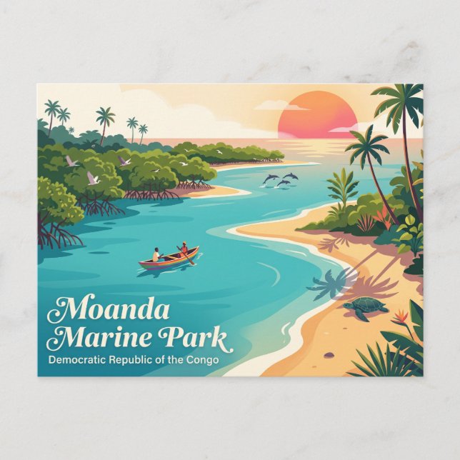 Postal Parque Marino Moanda (Anverso)