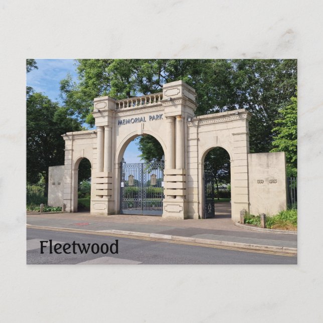 Postal Parque Memorial Fleetwood (Anverso)