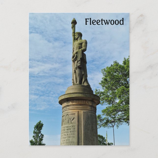 Postal Parque Memorial Fleetwood (Anverso)
