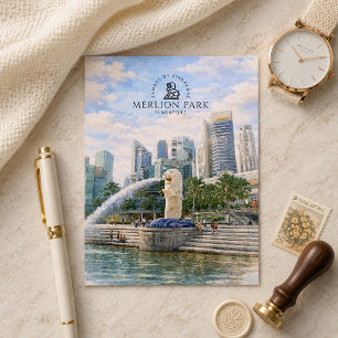 Postal Parque Merlion Singapur   Punto de referencia en a