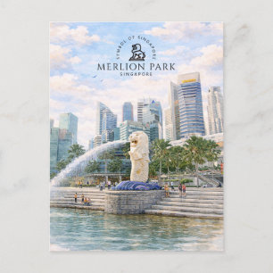 Postal Parque Merlion Singapur   Punto de referencia en a