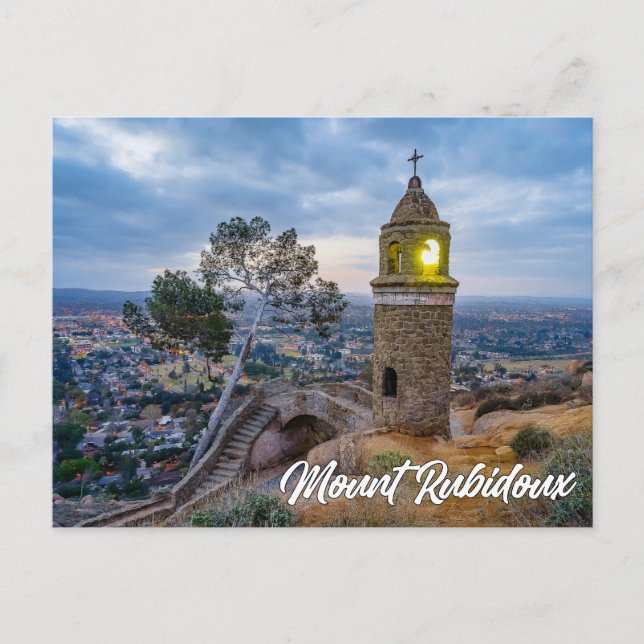 Postal Parque Mount Rubidoux, Riverside, California, EE.  (Anverso)