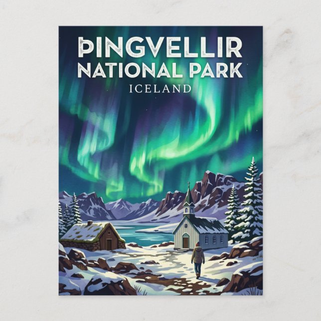 Postal Parque Nacional Þingvellir Islandia (Anverso)
