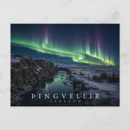 Postal Parque Nacional Þingvellir Valle del Rift Islandia