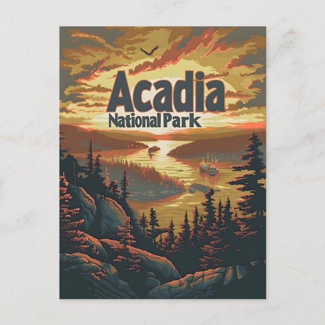 Postal Parque nacional Acadia (Anverso)