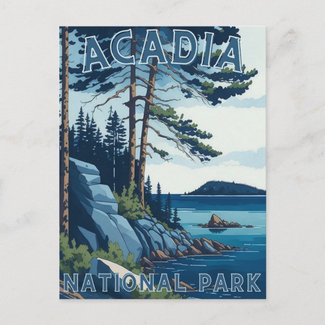 Postal Parque nacional Acadia (Anverso)