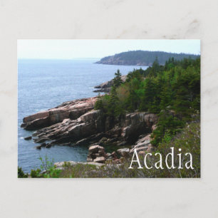 Postal Parque nacional Acadia, línea costera, Maine