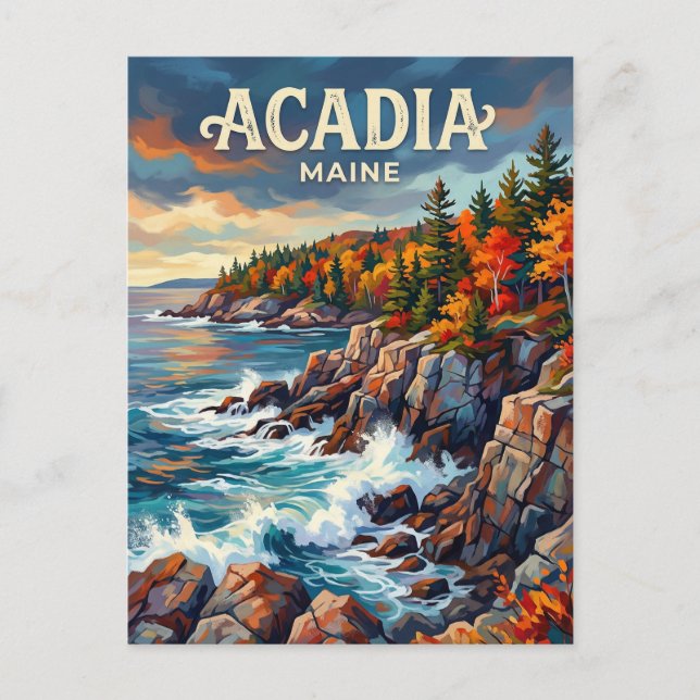 Postal Parque Nacional Acadia Maine (Anverso)