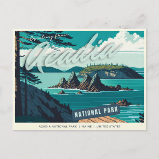 Postal Parque Nacional Acadia, Maine, Estados Unidos