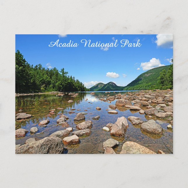 Postal Parque nacional Acadia Maine Jordan Pond Travel (Anverso)