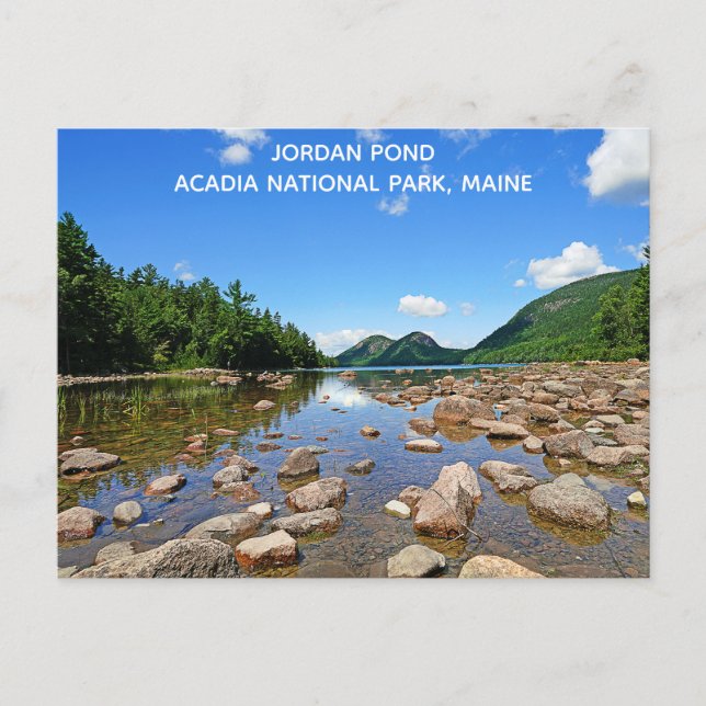 Postal Parque nacional Acadia Maine Jordan Pond Travel (Anverso)