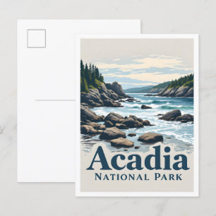 Postal Parque nacional Acadia Maine USA Travel