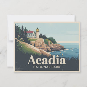 Postal Parque nacional Acadia Postcard Retro
