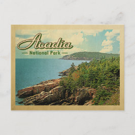 Postal Parque nacional Acadia Viaje de época
